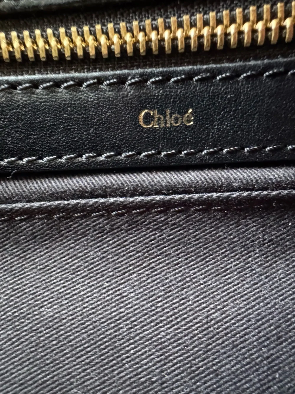 Chloe Alice Two-Tone Leather Satchel Bag with COA